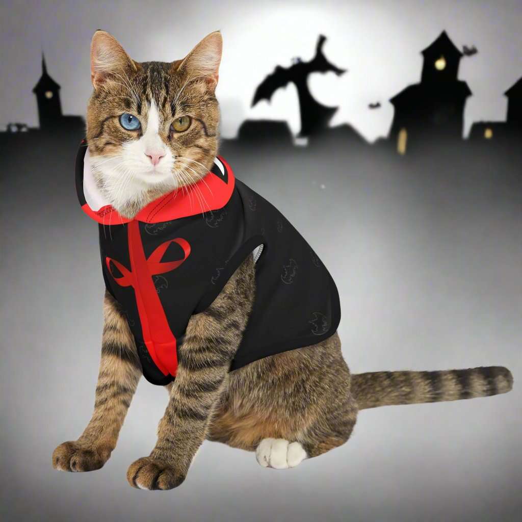 Pet Hoodie - Vampire Cat Bat Costume - Kittie Korner Printing LLC