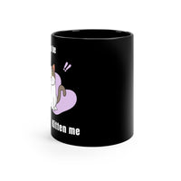 Thumbnail for Mug Cat Black Ceramic Coffee 11oz Microwave Dishwasher Safe Kitten Me