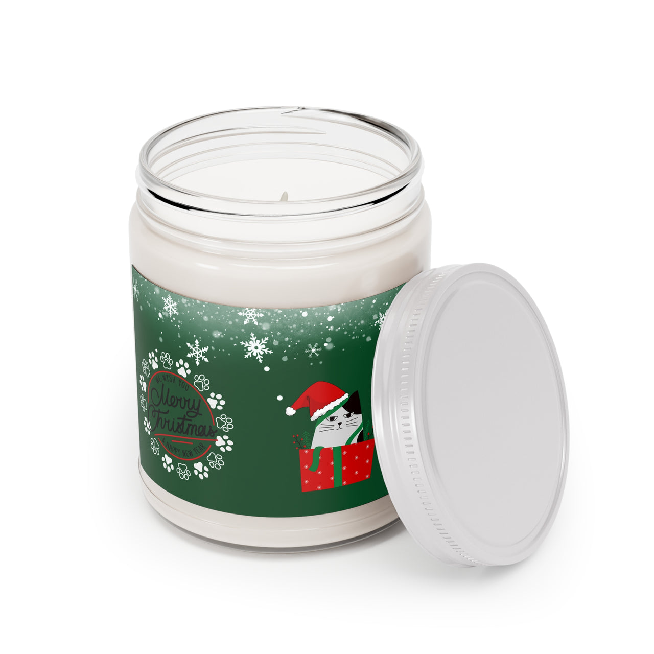 Cute Cat Christmas Candle Scented