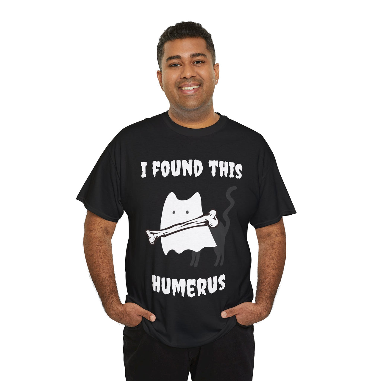 Funny Ghost Cat Tee - I Found This Humerus