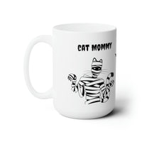 Thumbnail for Funny Halloween cat mug with spooky cat mummy image and the words 