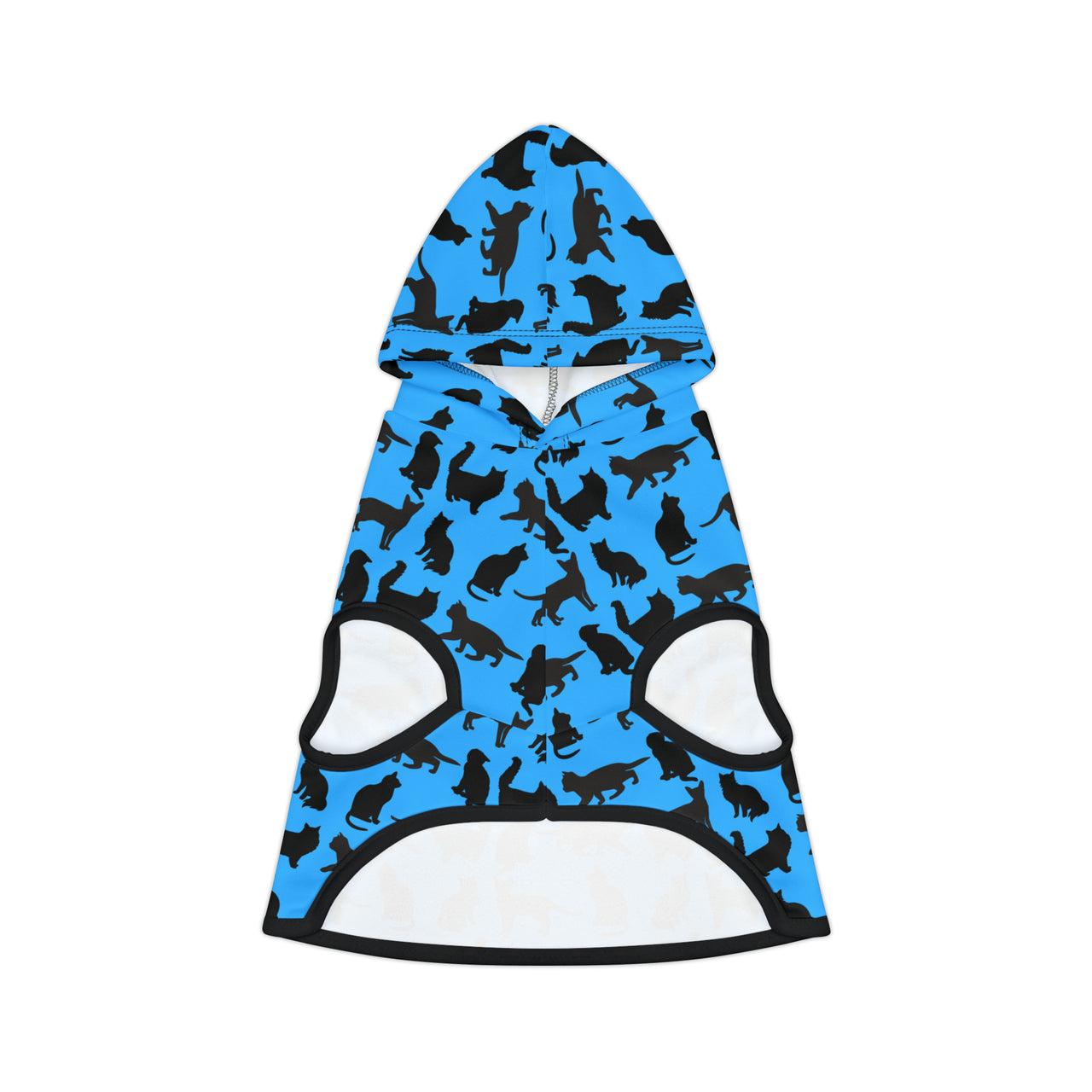 Pet Hoodie Blue Cats Silhouette Cute Funny Cat Jacket Accessory