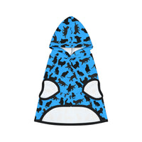 Thumbnail for Pet Hoodie Blue Cats Silhouette Cute Funny Cat Jacket Accessory