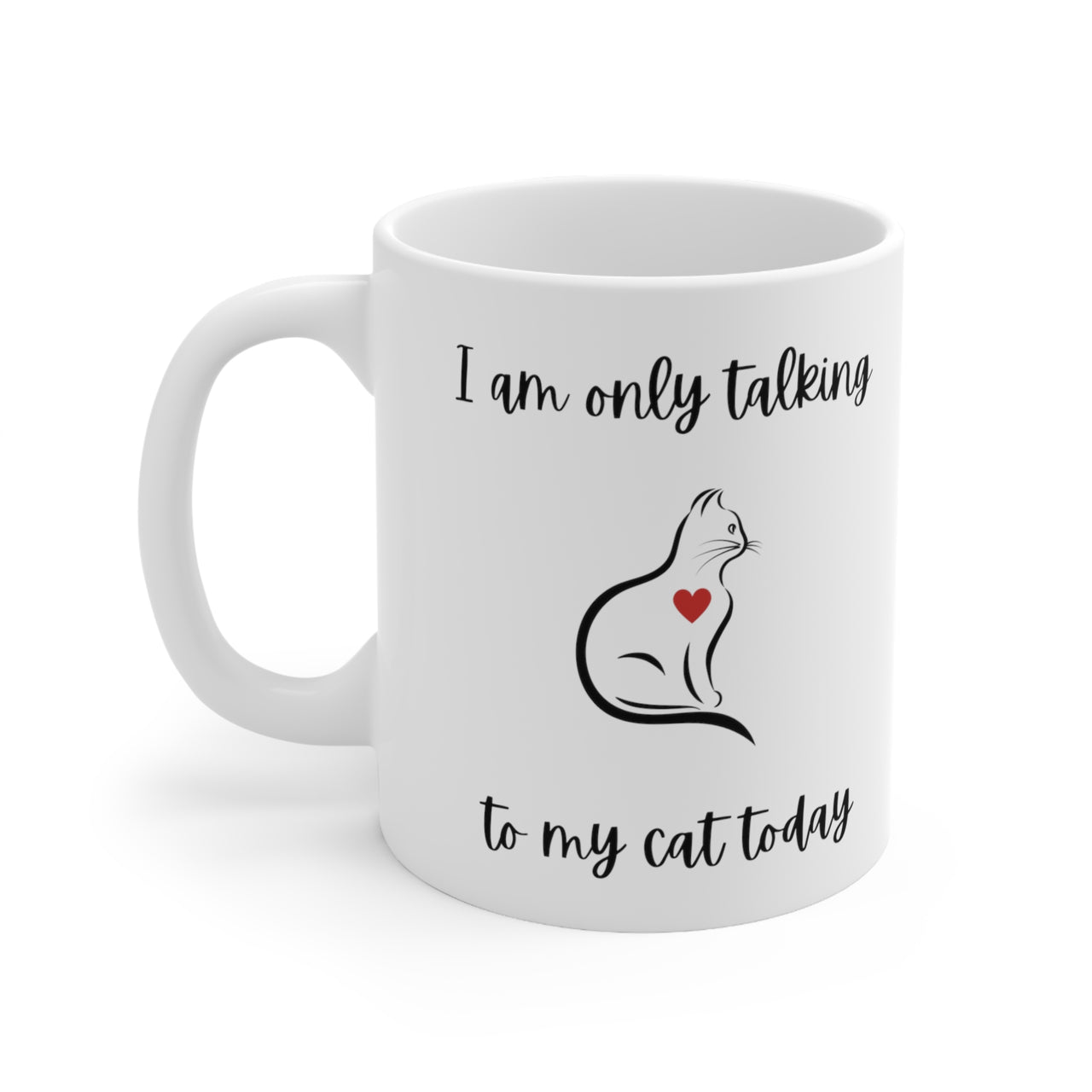 Mug Ceramic Coffee 11oz Microwave Dishwasher Safe Talking to My Cat