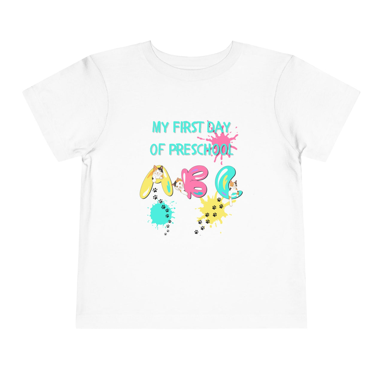 Toddler Tee - First Day of Preschool Cute Cat Shirt