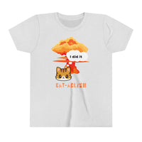 Thumbnail for Funny Cute Cat Shirt for Kids Youth Short Sleeve Tee Cataclysm