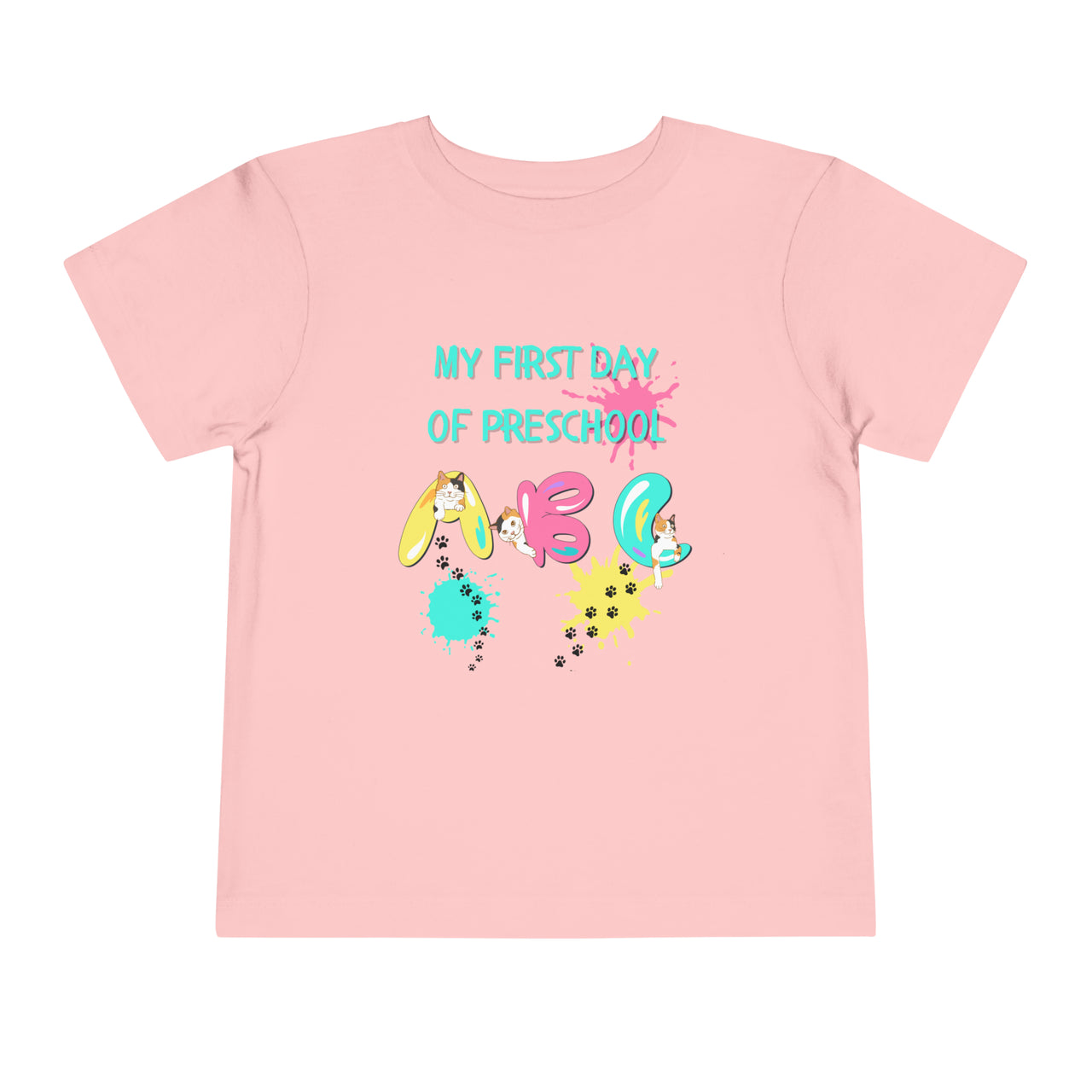 first day of preschool t-shirt cute cat toddler shirt