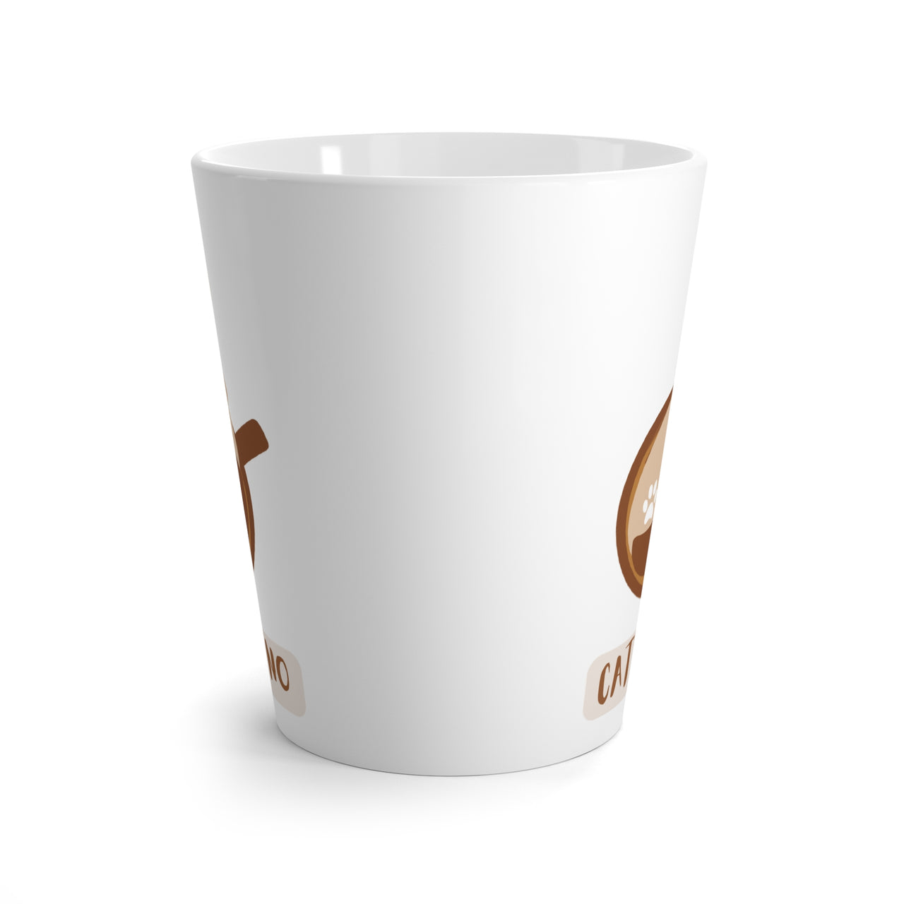 Latte Mug - Cattuccino Cat Coffee Cup Design