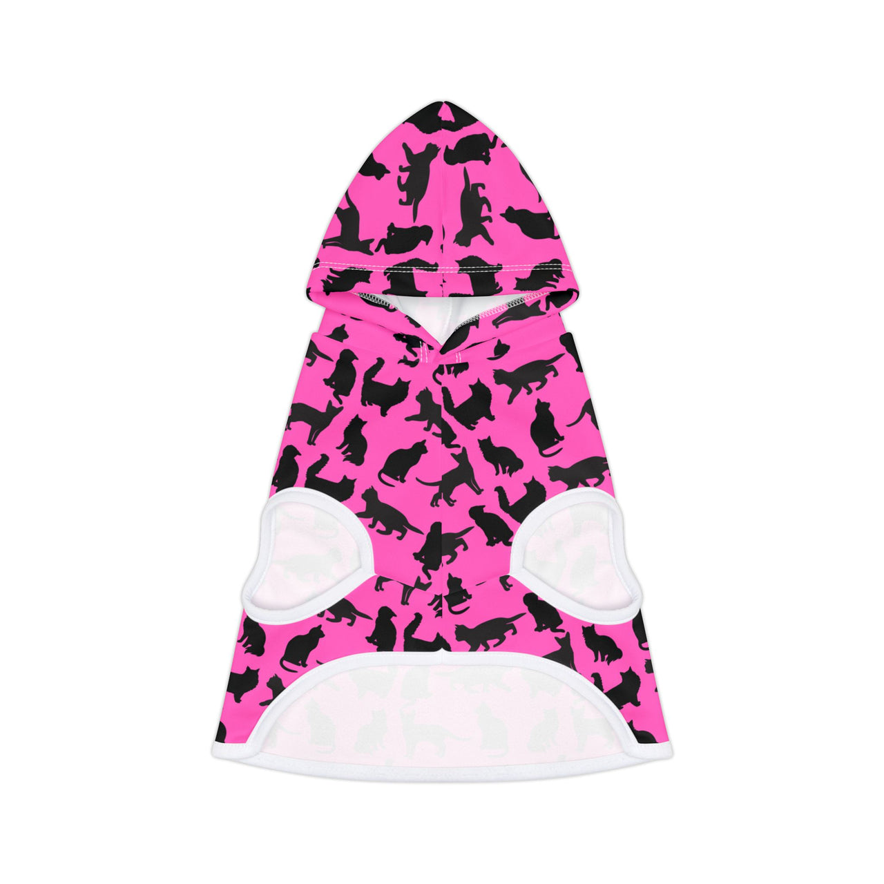 Pet Hoodie Pink Cats Silhouette Cute Funny Cat Jacket Accessory