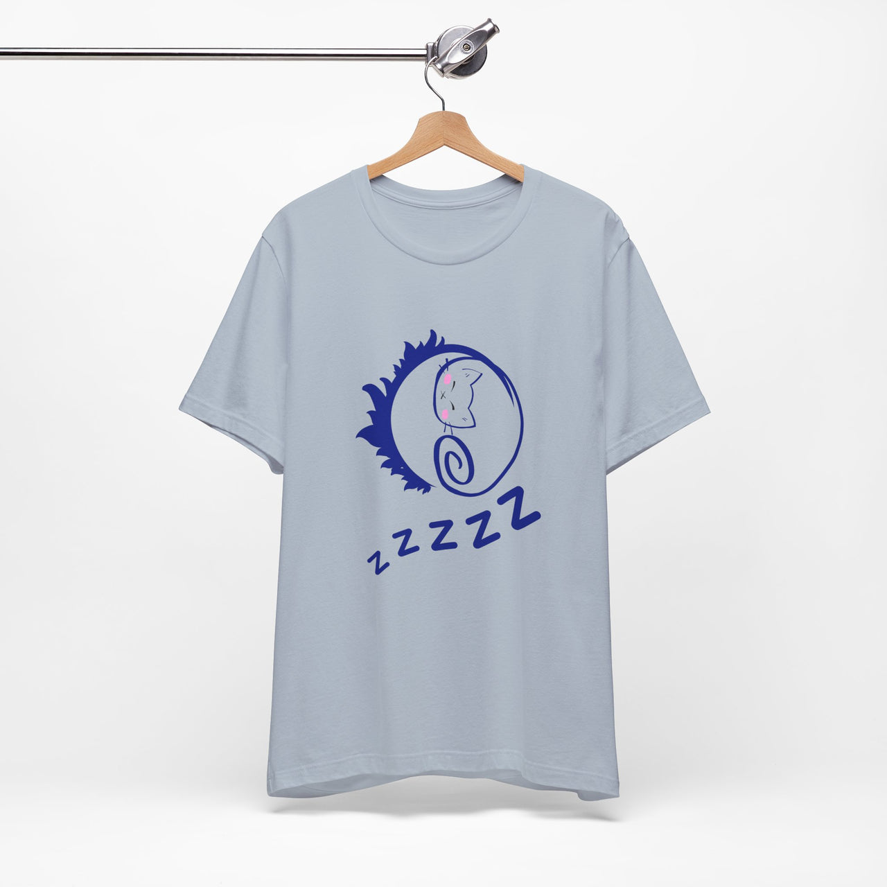 Sleeping Cat Print T-Shirt