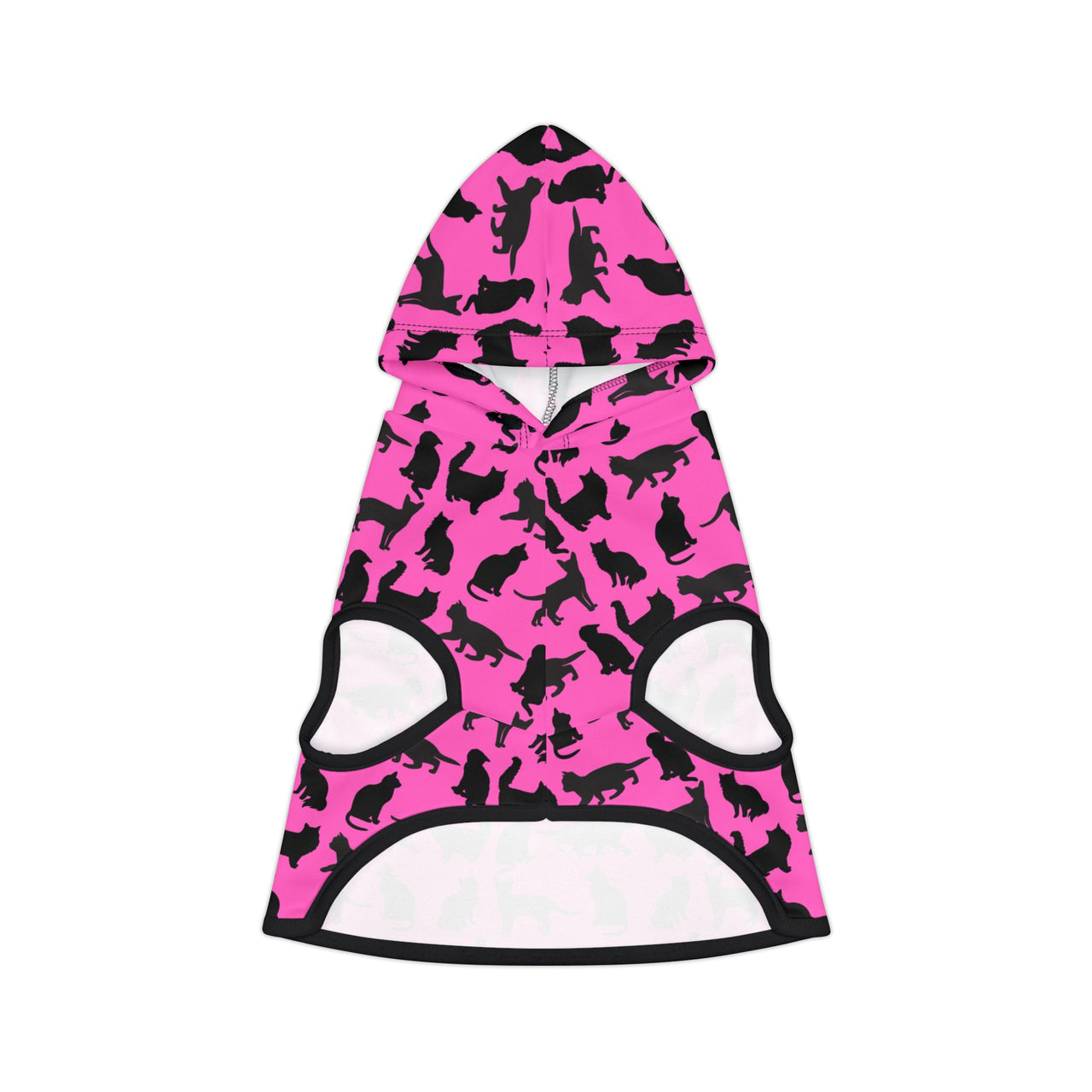 Pet Hoodie Pink Cats Silhouette Cute Funny Cat Jacket Accessory