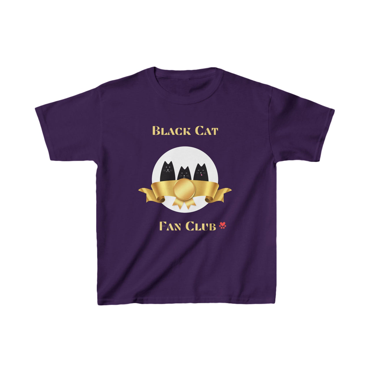 Kids T-Shirt - Black Cat Fan Club Design