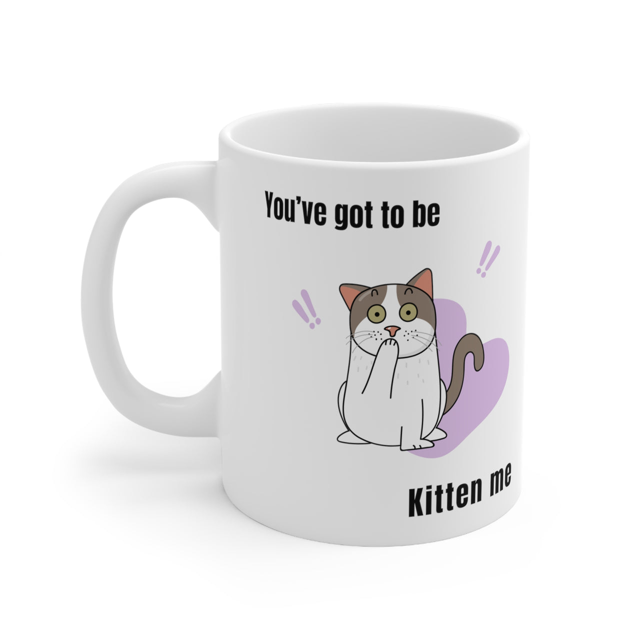 Mug Cat White Ceramic Coffee 11oz Microwave Dishwasher Safe Kitten Me