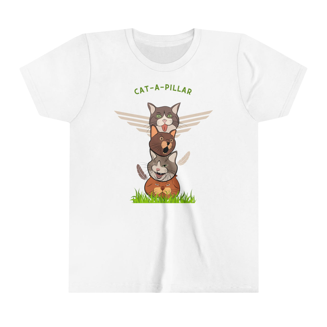 Youth Tee Funny Cat Shirt Cat-A-Pillar Totem Pole