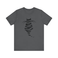 Thumbnail for Cat shirt for men and women featuring a striped cat silhouette