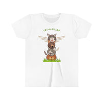 Thumbnail for Funny Cat Shirt for Kids Youth Short Sleeve Tee Cat-a-pillar Two