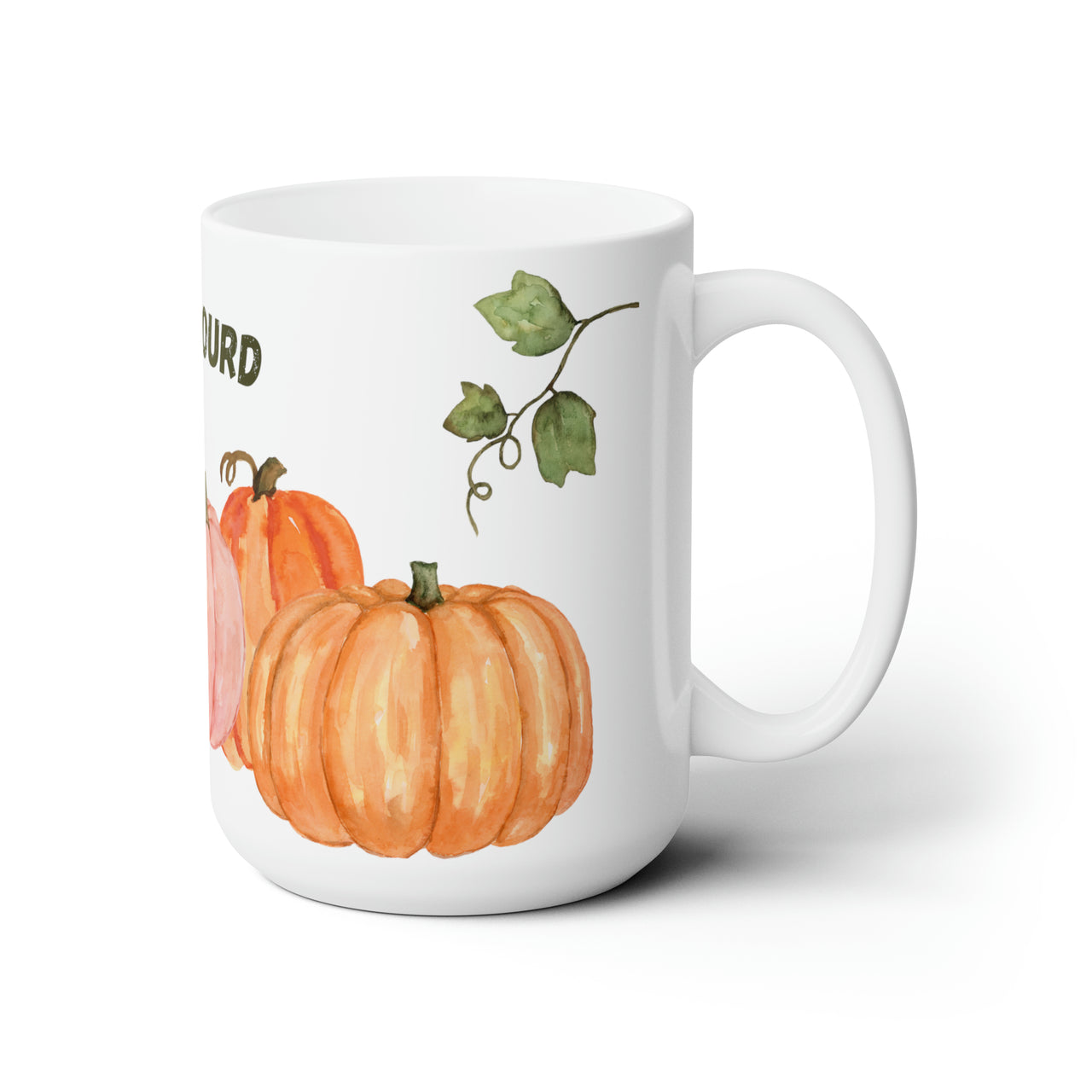 Oh My Gourd Halloween Funny Cute Cat Pumpkin Ceramic Mug 15oz