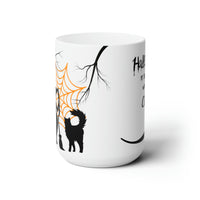 Thumbnail for Halloween Better With a Cat Cute Witch White Ceramic Mug 15oz