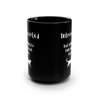 Thumbnail for Black Ceramic Cat Mug 15oz Cute Cat Mug Introvert