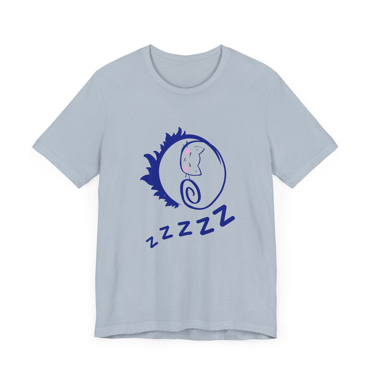 Sleeping Cat Print T-Shirt