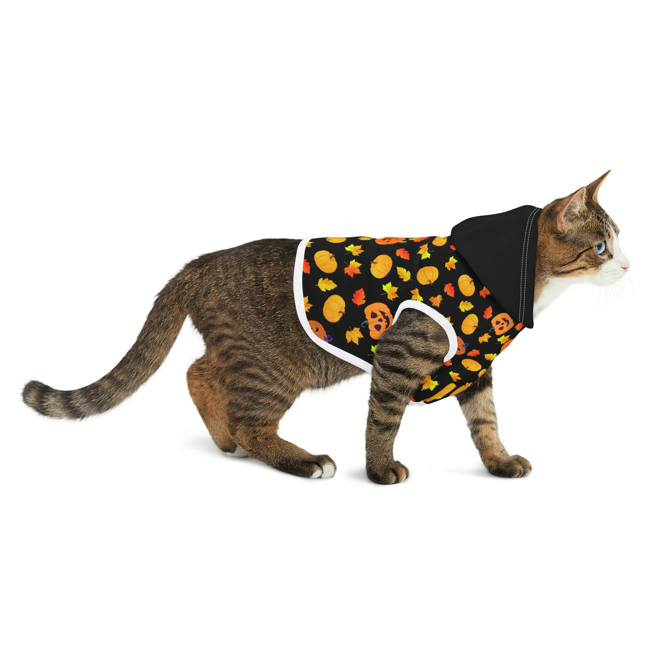 Jack O'Lantern Pumpkin Cat Jacket Pet Hoodie