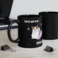 Thumbnail for Mug Cat Black Ceramic Coffee 11oz Microwave Dishwasher Safe Kitten Me