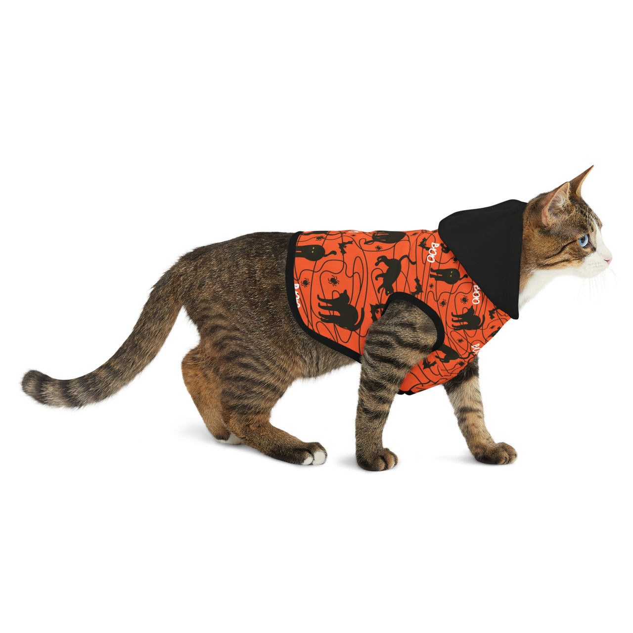 Halloween Pet Hoodie Boo Cat Pattern Jacket Accessory