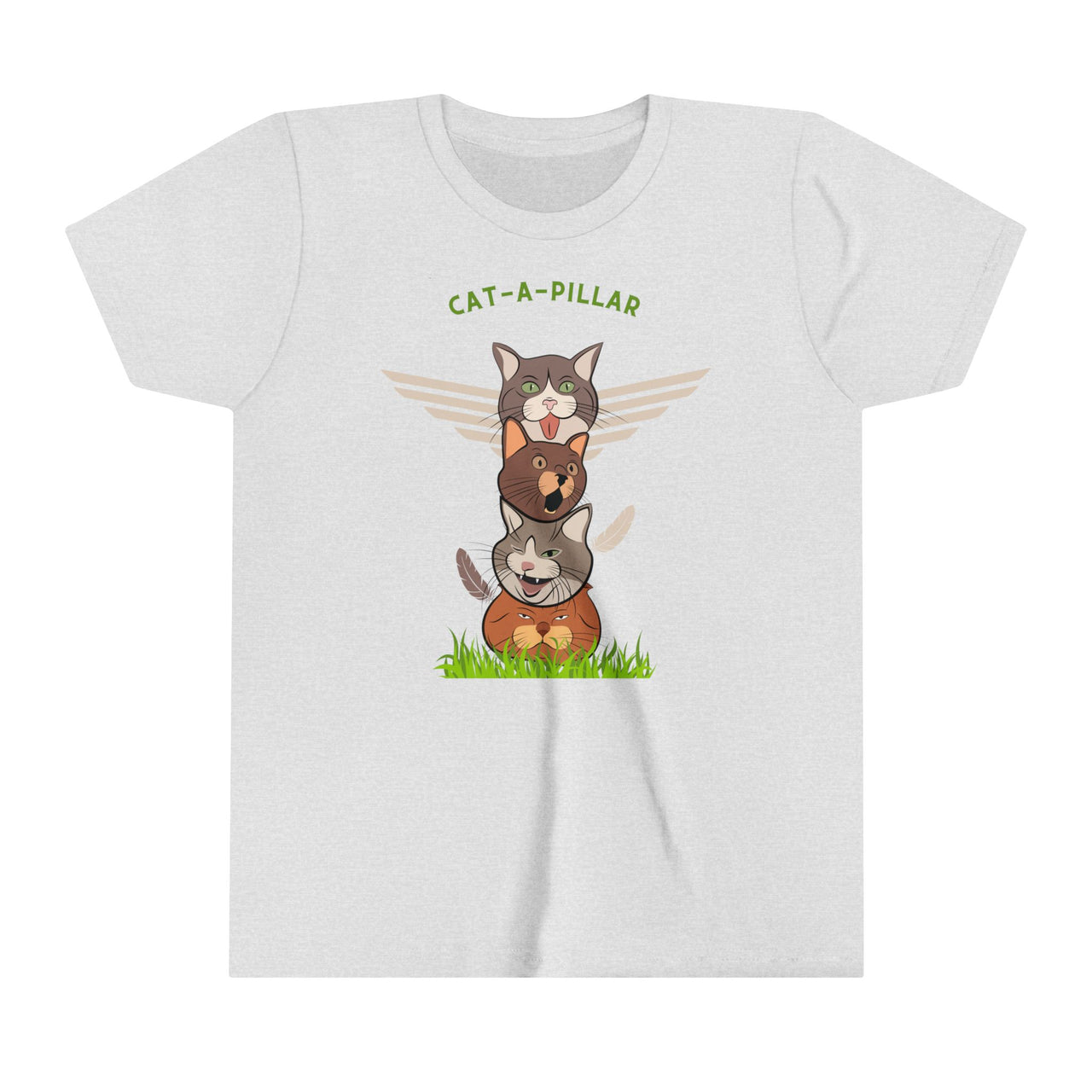 Youth Tee Funny Cat Shirt Cat-A-Pillar Totem Pole