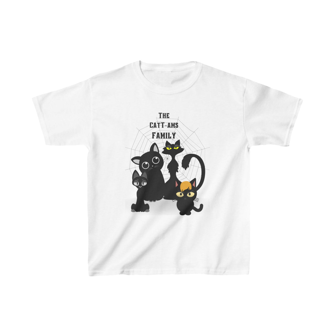 Kids Tee Catt-ams Family Halloween Cat Design