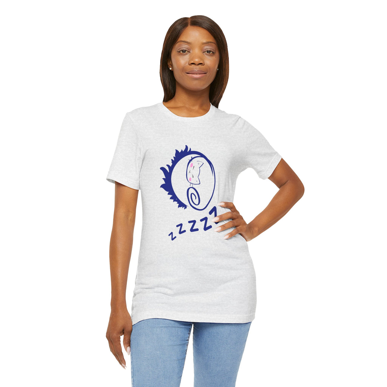 white cat nap t-shirt