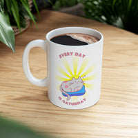 Thumbnail for Mug Cat Ceramic Coffee 11oz Microwave Dishwasher Safe Every Day is Caturday