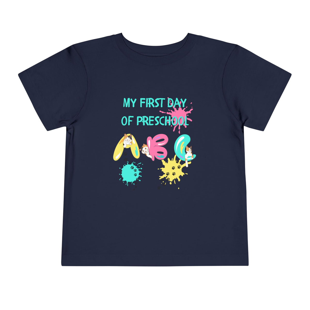 Toddler Tee - First Day of Preschool Cute Cat Shirt