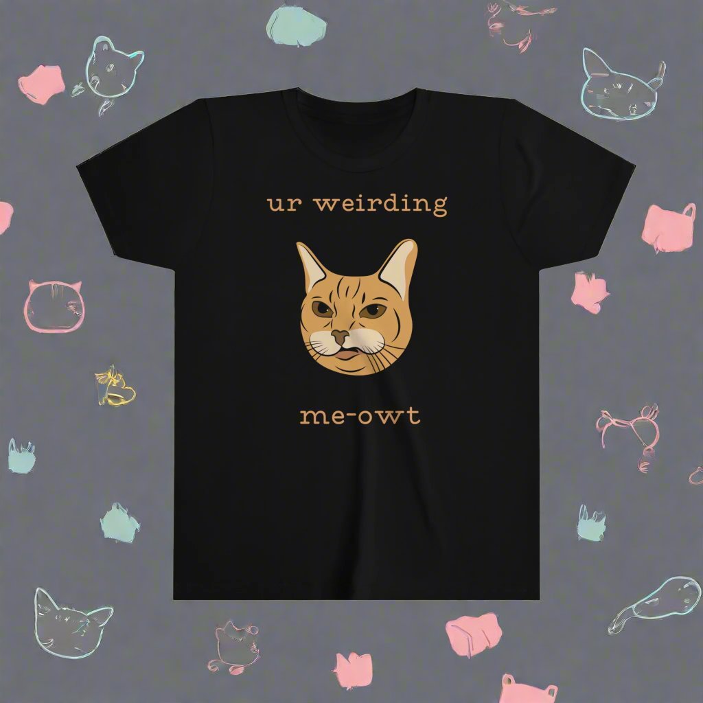 funny kids cat shirt