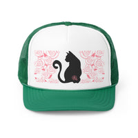 Thumbnail for Trucker Cap Cats and Roses Adjustable One Size