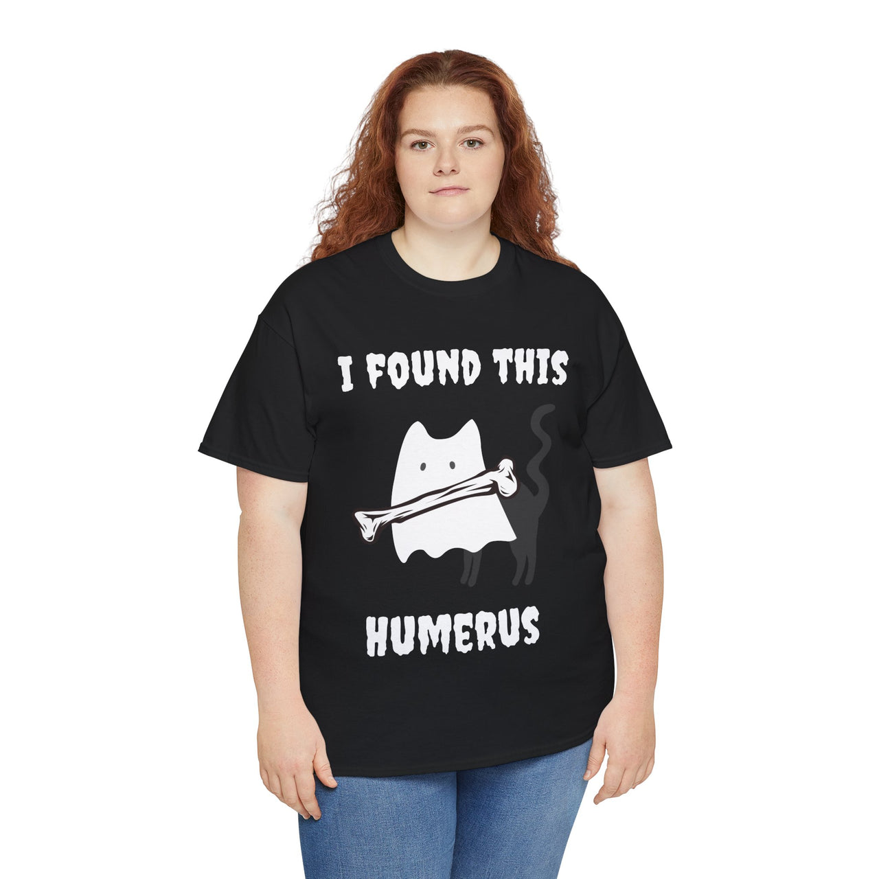 Funny Ghost Cat Tee - I Found This Humerus