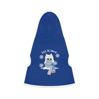 Thumbnail for Pet Hoodie Let It Snow Blue Cat Jacket Cute Holiday Match Your Cat