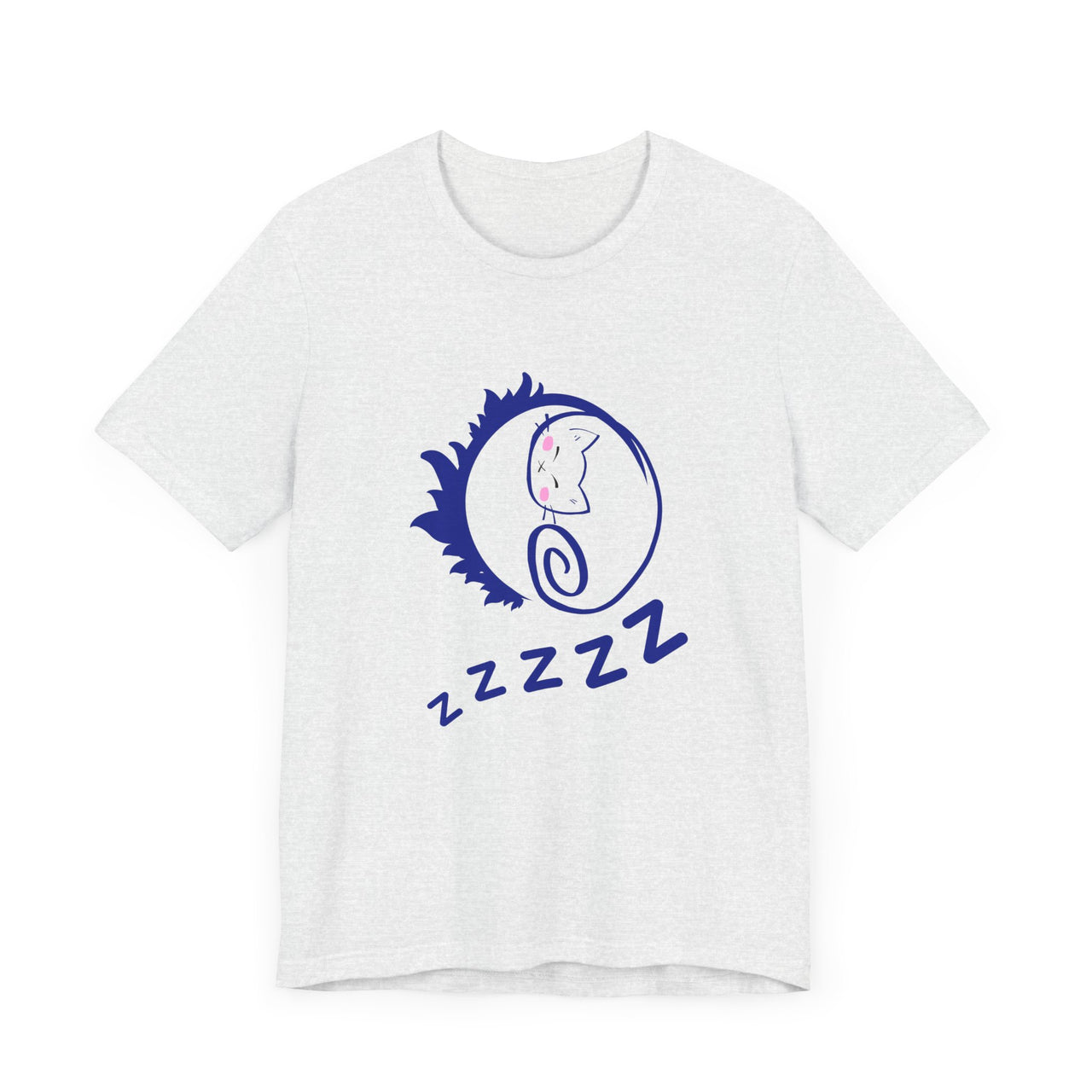 Sleeping Cat Print T-Shirt