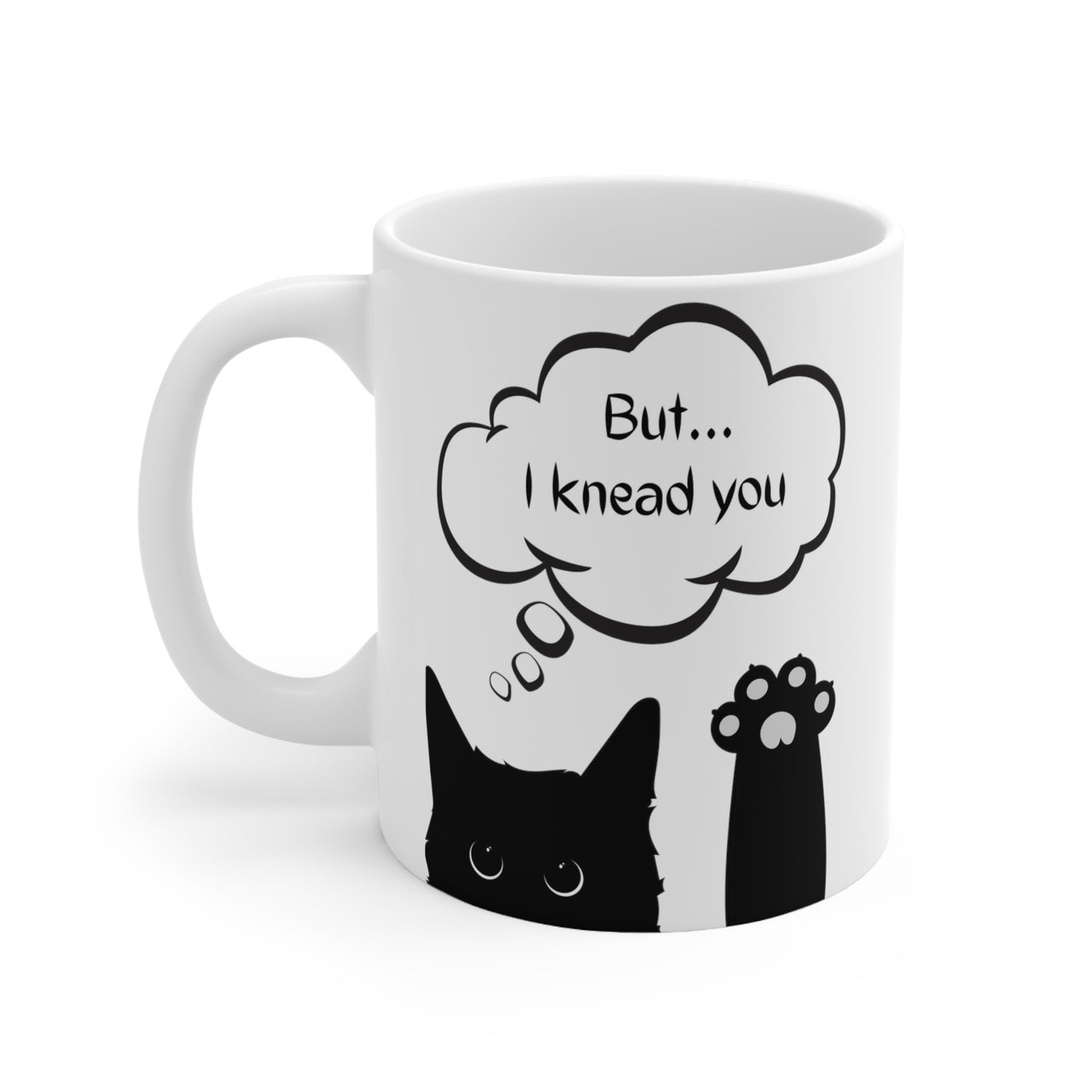 Mug Cat Ceramic Coffee 11oz Microwave Dishwasher Safe I Knead You