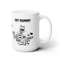 Thumbnail for Cat Mom Halloween Mummy Funny White Ceramic Mug 15oz