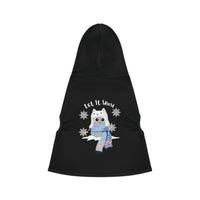 Thumbnail for Pet Hoodie Cute Holiday Cat Jacket Let It Snow Black