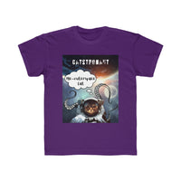 Thumbnail for funny astronaut cat shirt for kids, cute graphic tee for kids