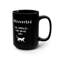 Thumbnail for Black Ceramic Cat Mug 15oz Cute Cat Mug Introvert