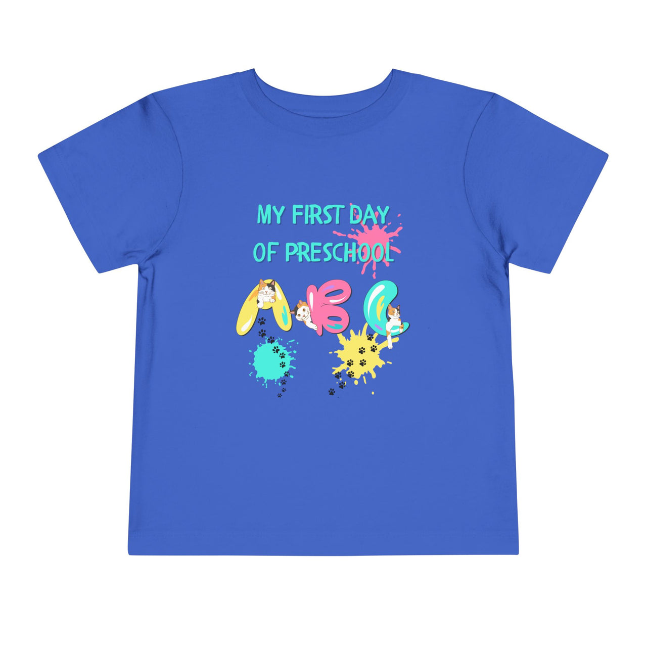 Toddler Tee - First Day of Preschool Cute Cat Shirt