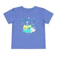 Thumbnail for cute toddler cat shirt with fat cat graphic with party hat. Birthday cat shirt that says Let's Pawty!