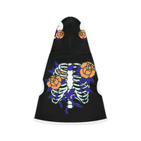 Thumbnail for cat halloween hoodie with skeletons and roses