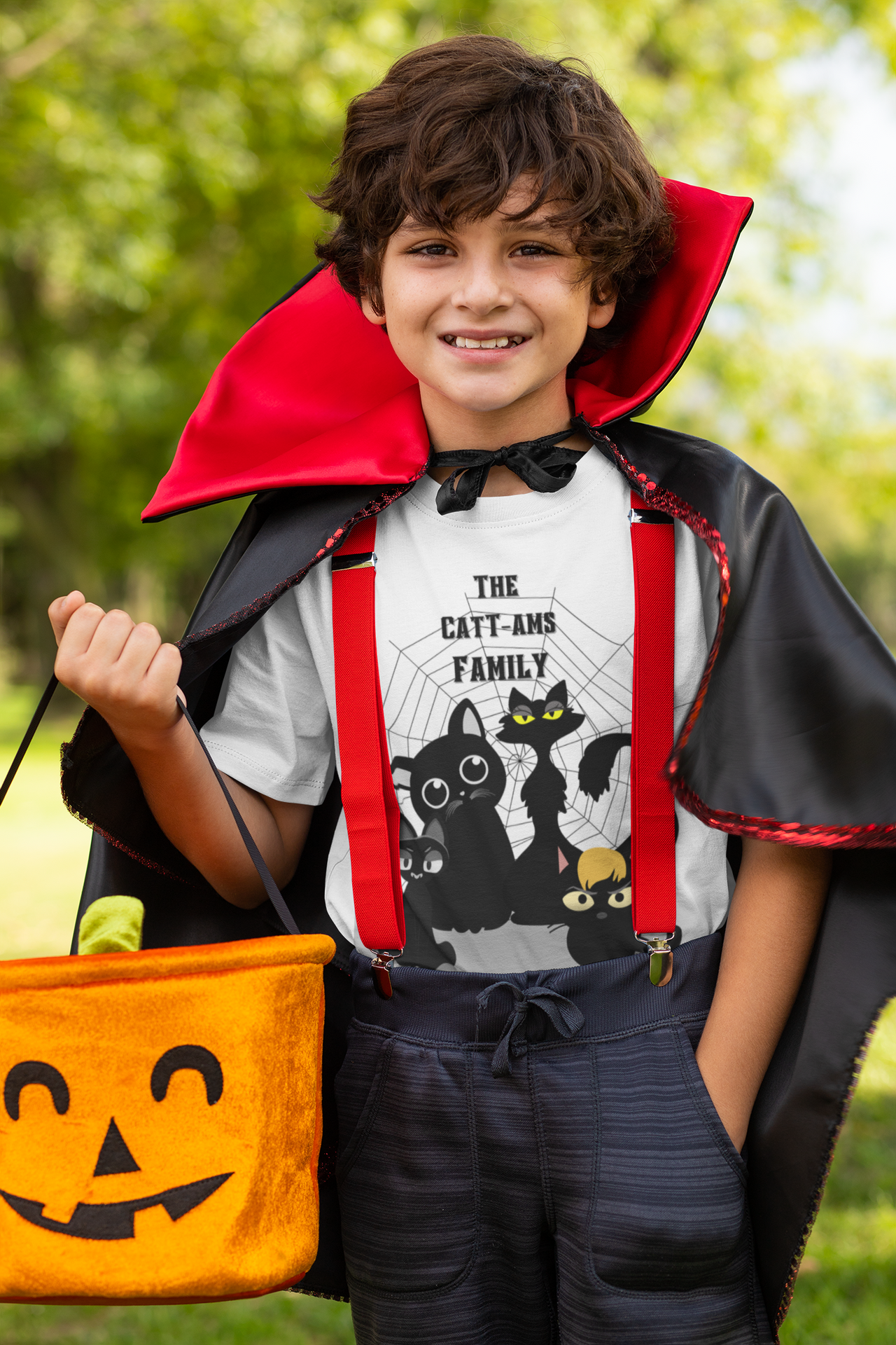 Kids Tee Catt-ams Family Halloween Cat Design