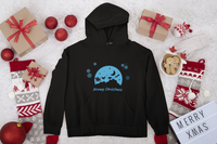 Thumbnail for Christmas Cats Hoodie Sweatshirt - Cats Pulling a Sleigh Design