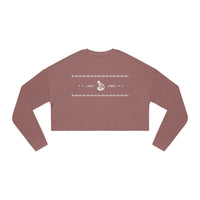 Thumbnail for Women's Cropped Sweatshirt Snowflake Cat