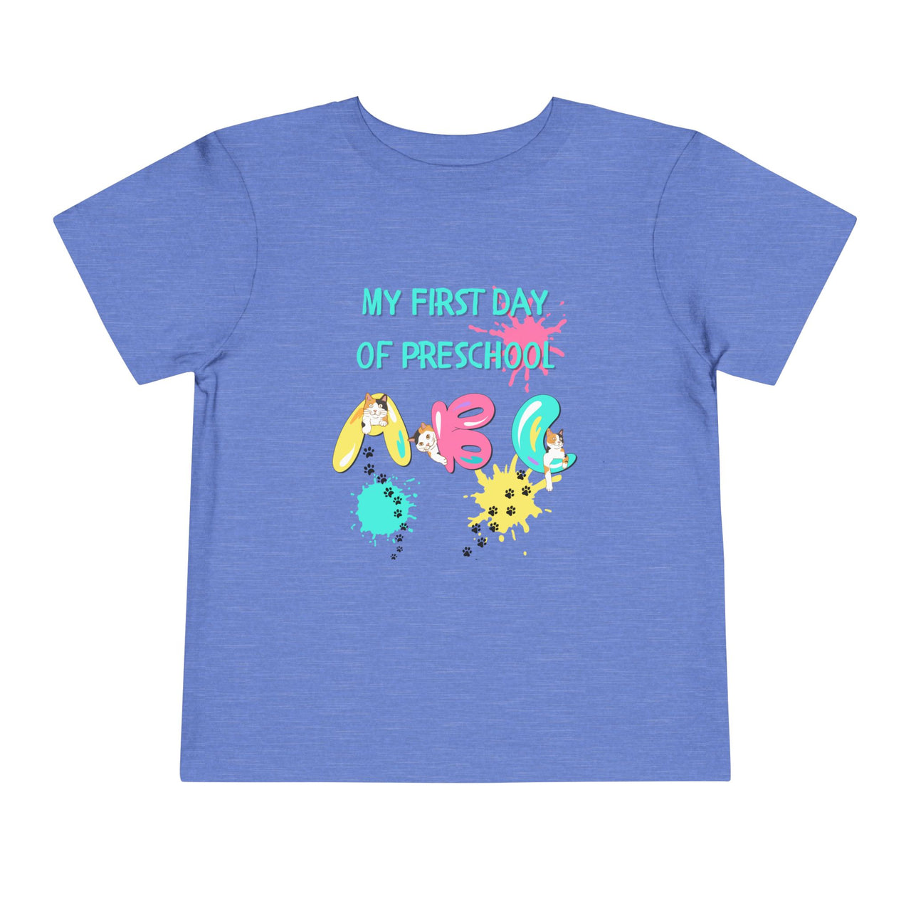 Toddler Tee - First Day of Preschool Cute Cat Shirt