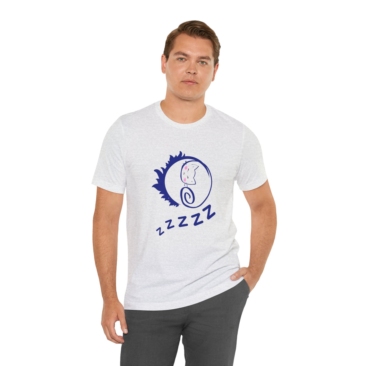 white cat nap t-shirt